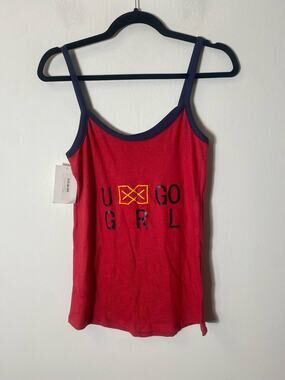 NWT 1 X U Go Girl Red Cotton Tank L